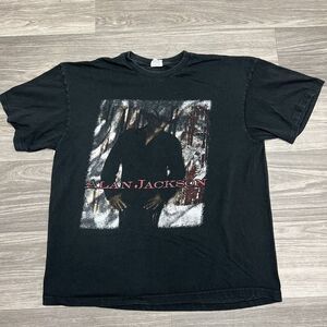 Alan‎ Jackson Band Tee Shirt Mens XL Fit L Black Country Music Tour Faded Tee